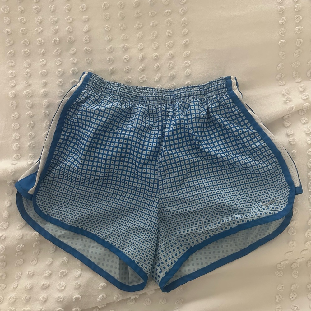 Nike Blue Geometric Women's Athletic Shorts